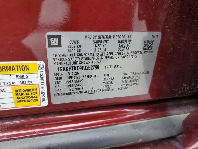 1GKKRTKD9FJ252790 GMC Acadia Denali