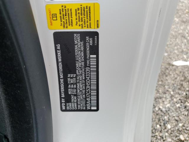 WBA4U7C53H5D43339 BMW 430I