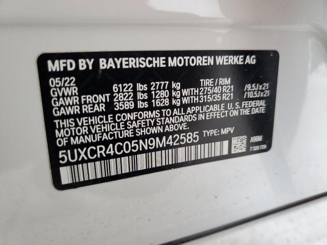 5UXCR4C05N9M42585 BMW X5 Sdrive 40i