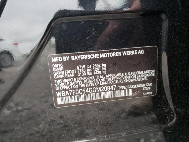 WBA7F0C54GGM20847 BMW 750 I