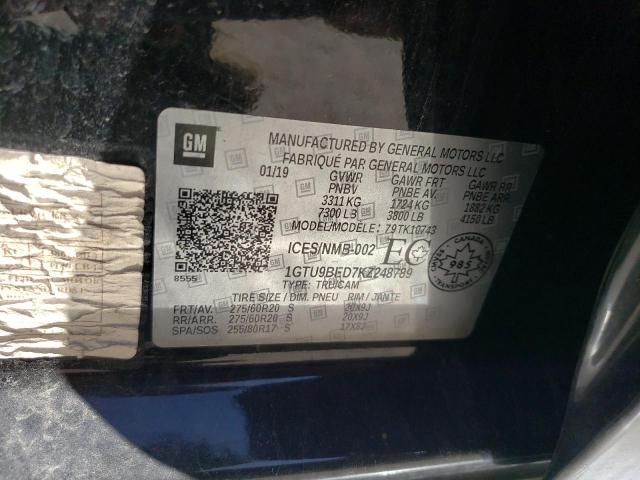 1GTU9BED7KZ248789 GMC Sierra K1500 Sle