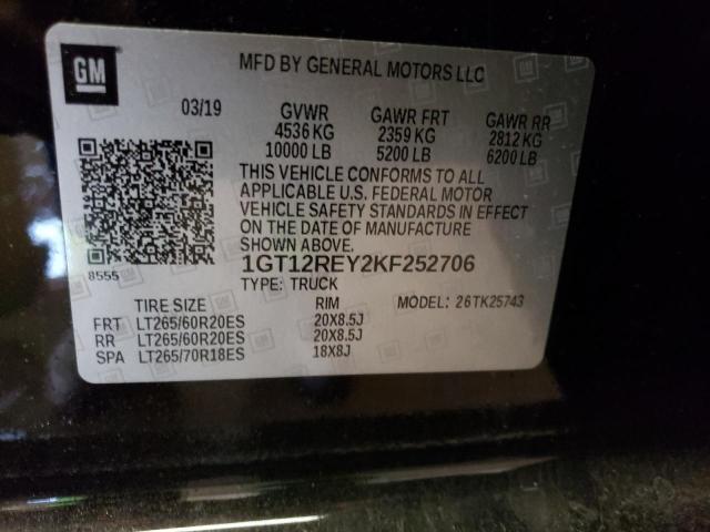 1GT12REY2KF252706 GMC Sierra K2500 Slt