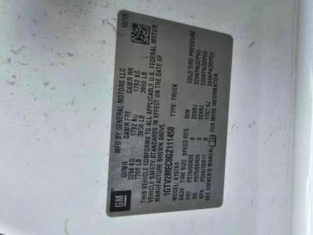 1GTV2MEC8GZ111458 GMC Sierra K1500 Sle