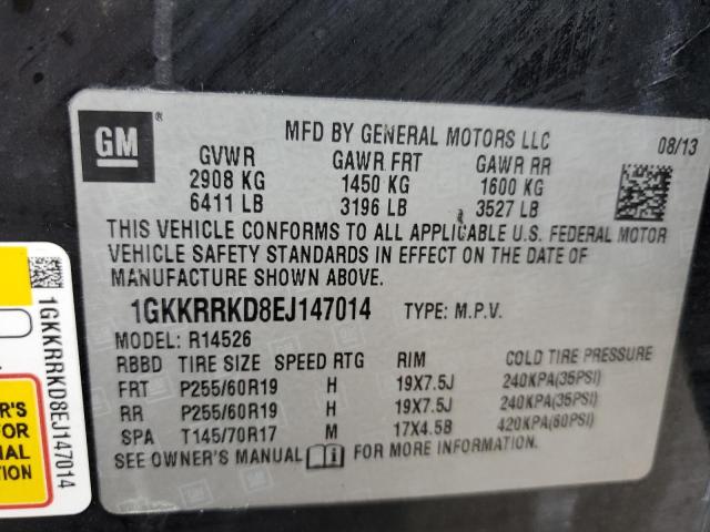 1GKKRRKD8EJ147014 GMC Acadia Slt-1