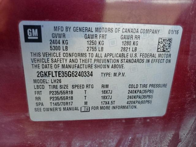 2GKFLTE35G6240334 GMC Terrain Sle
