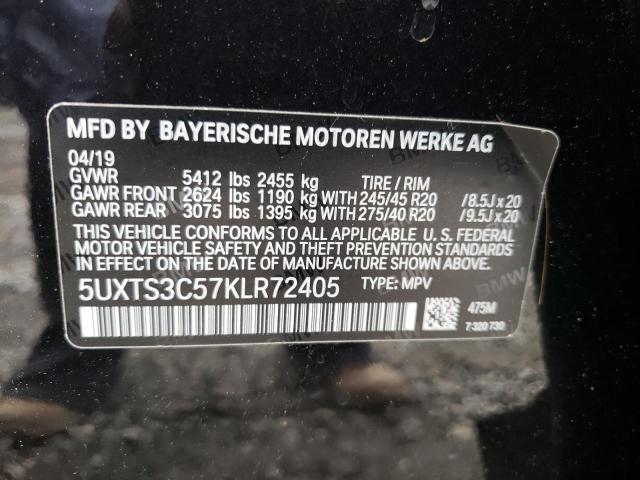 5UXTS3C57KLR72405 BMW X3 Xdrivem40i