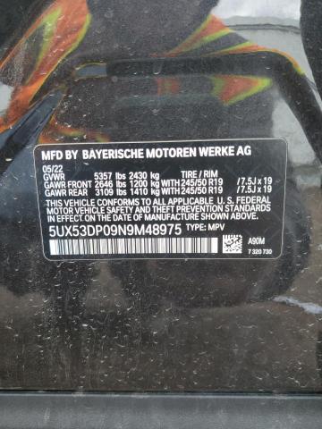 5UX53DP09N9M48975 BMW X3 Xdrive30i