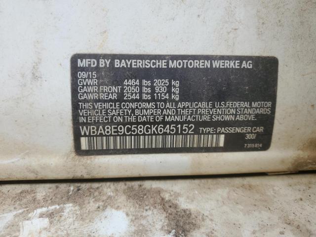 WBA8E9C58GK645152 BMW 328 I Sulev