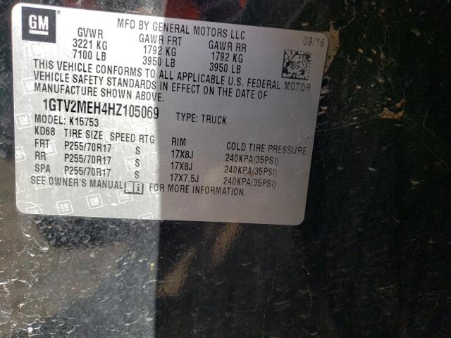 1GTV2MEH4HZ105069 GMC Sierra K1500 Sle