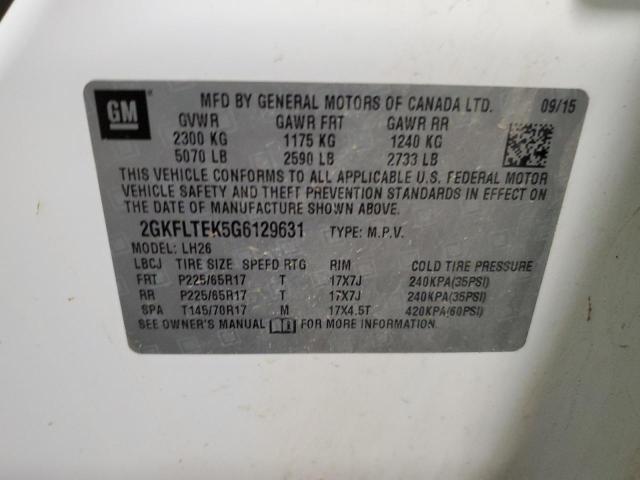 2GKFLTEK5G6129631 GMC Terrain Sle