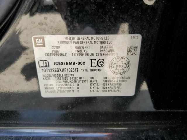 1GT12SEGXHF102317 GMC Sierra K2500 Sle