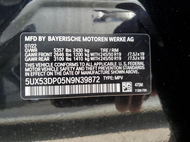 5UX53DP05N9N39872 BMW X3 Xdrive30i