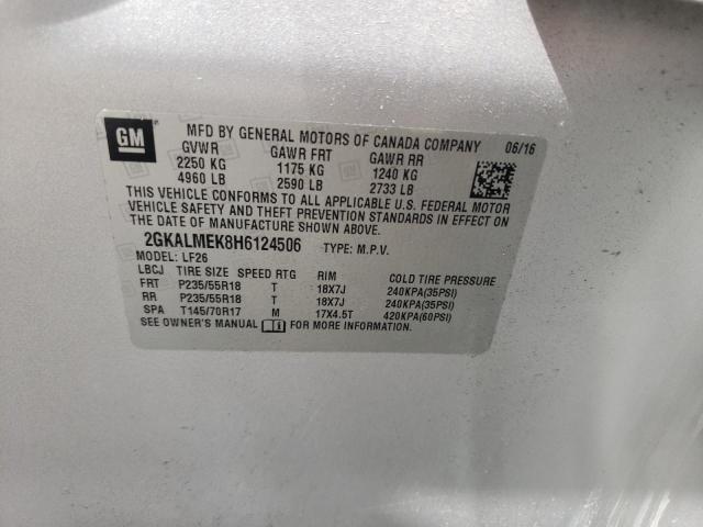 2GKALMEK8H6124506 GMC Terrain Sle