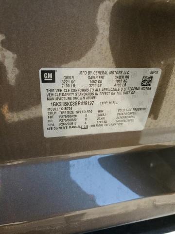 1GKS1BKC8GR419197 GMC YUKON SLT