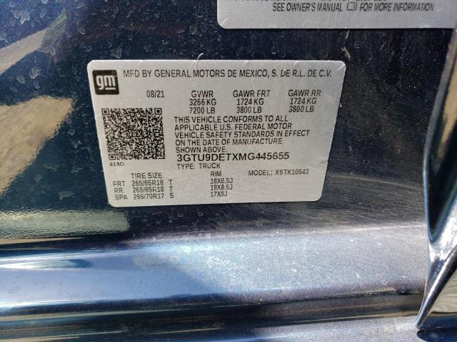 3GTU9DETXMG445655 GMC Sierra K1500 Slt