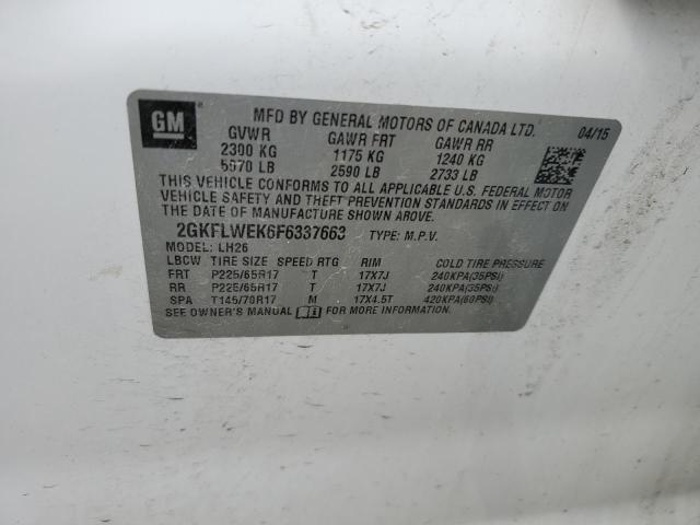 2GKFLWEK6F6337663 GMC Terrain Sle