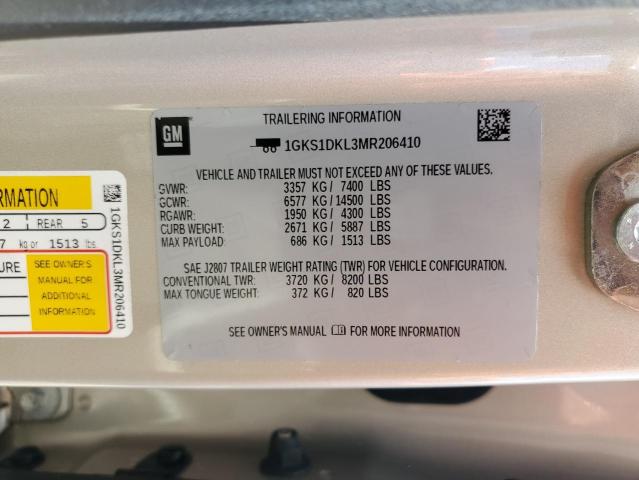 1GKS1DKL3MR206410 GMC YUKON DENALI