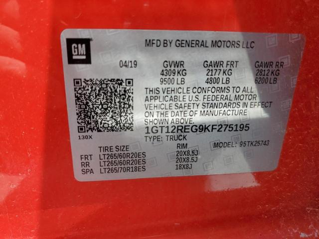 1GT12REG9KF275195 GMC Sierra K2500 Slt
