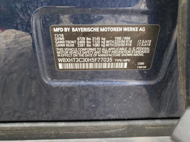 WBXHT3C30H5F77035 BMW X1 Xdrive28i