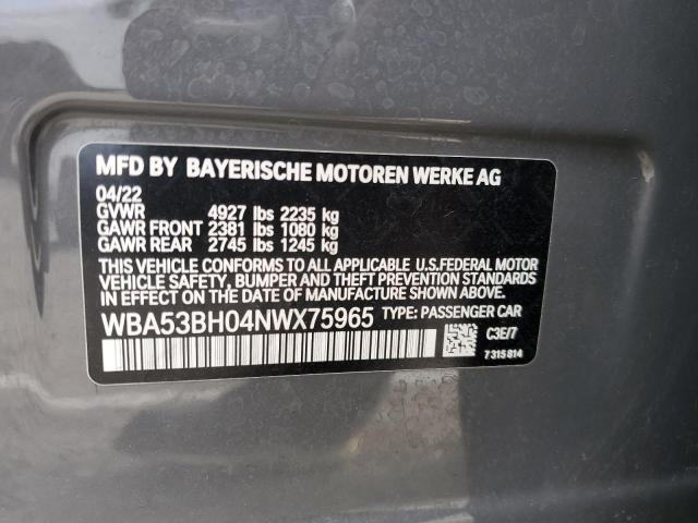 WBA53BH04NWX75965 BMW 530 I