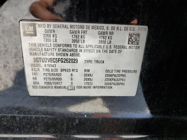 3GTU2VEC5FG262029 GMC Sierra K1500 Slt