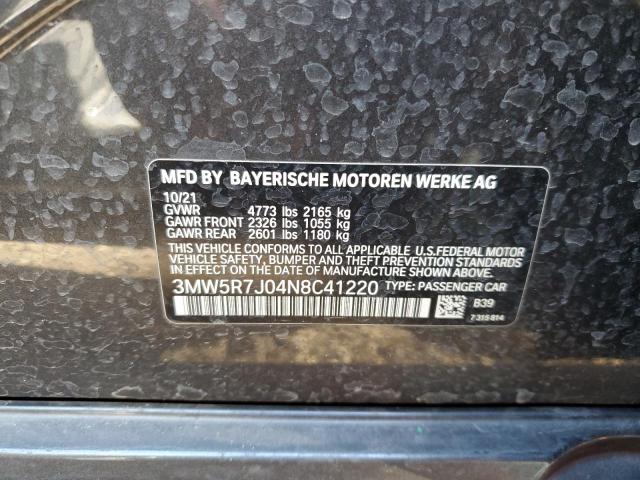 3MW5R7J04N8C41220 BMW 330XI