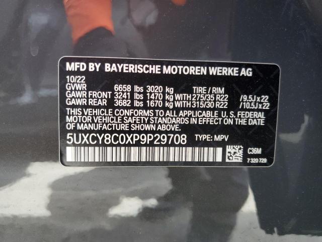5UXCY8C0XP9P29708 BMW X6 M50i