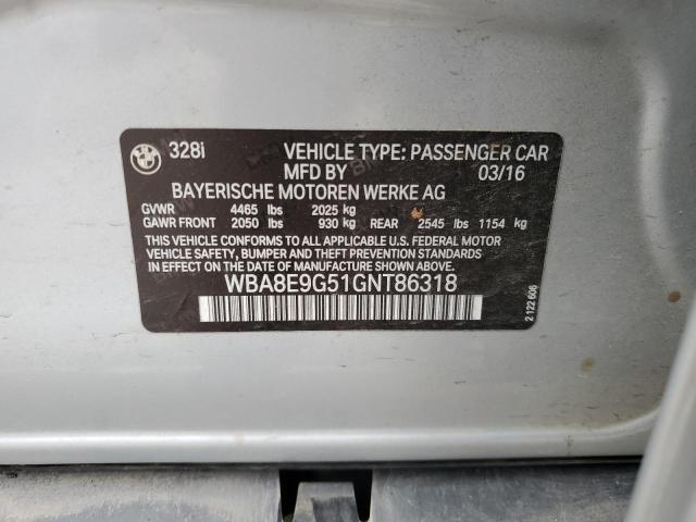 WBA8E9G51GNT86318 BMW 328 I Sulev