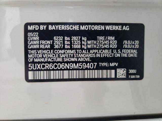 5UXCR6C06N9M59407 BMW X5 Xdrive40i