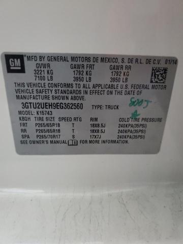 3GTU2UEH9EG362560 GMC Sierra K1500 Sle
