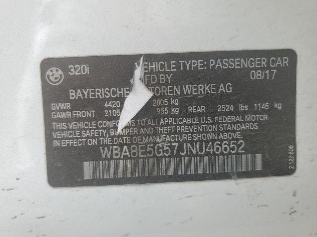 WBA8E5G57JNU46652 BMW 320 XI