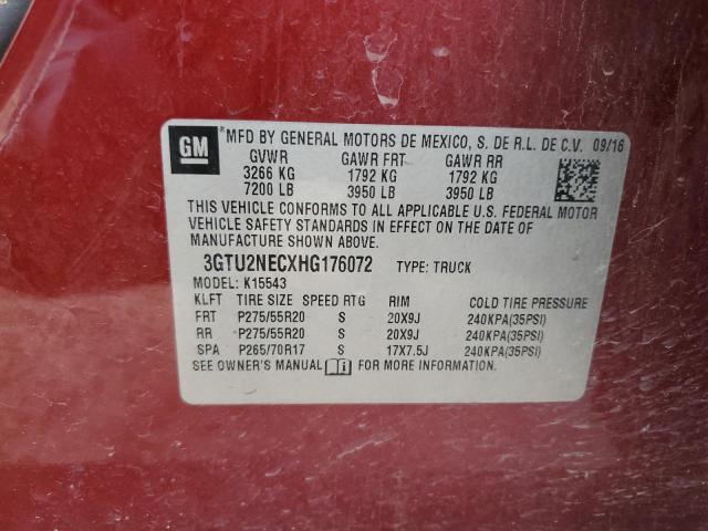 3GTU2NECXHG176072 GMC Sierra K1500 Slt
