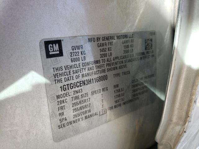 1GTG6CEN3H1168000 GMC CANYON SLE