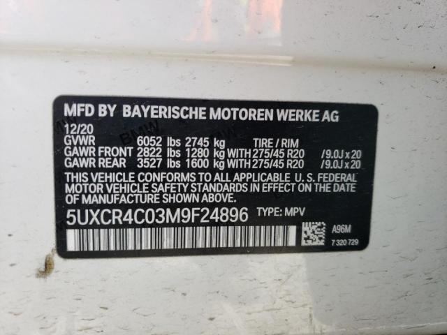 5UXCR4C03M9F24896 BMW X5 Sdrive 40i