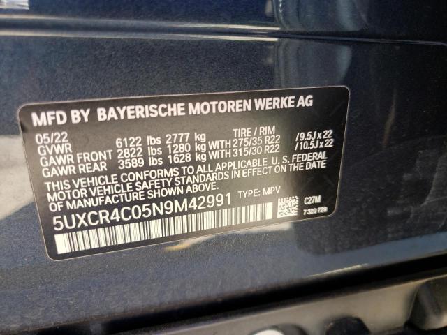 5UXCR4C05N9M42991 BMW X5 Sdrive 40i