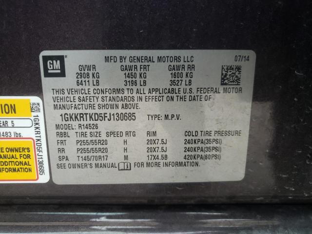1GKKRTKD5FJ130685 GMC Acadia Denali
