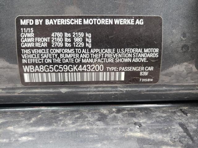 WBA8G5C59GK443200 BMW 328 XI