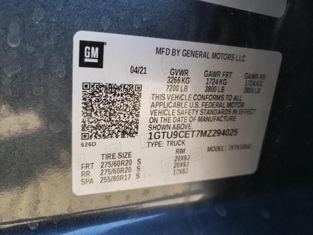 1GTU9CET7MZ294025 GMC Sierra K1500 Elevation