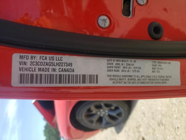 2C3CDZAG5LH227349 Dodge Challenger Sxt