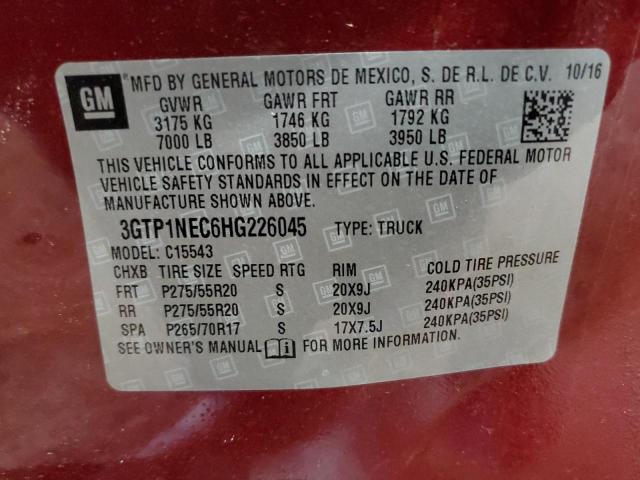 3GTP1NEC6HG226045 GMC Sierra C1500 Slt