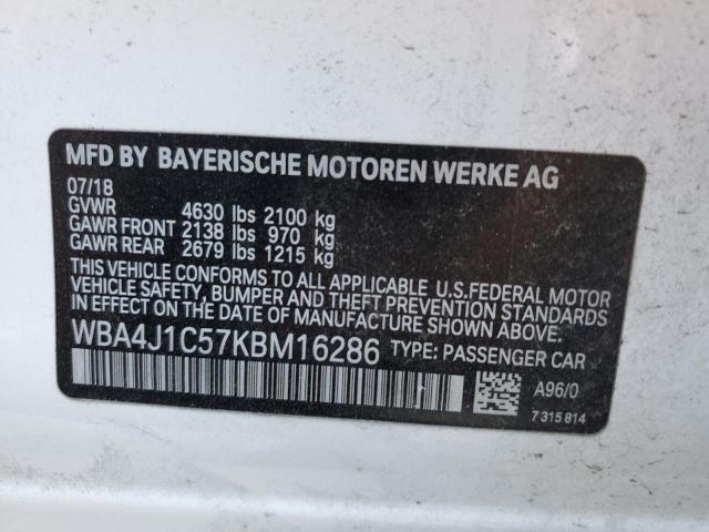 WBA4J1C57KBM16286 BMW 430i Gran Coupe