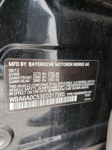 WBA6A0C53ED317265 BMW 640 I Gran Coupe