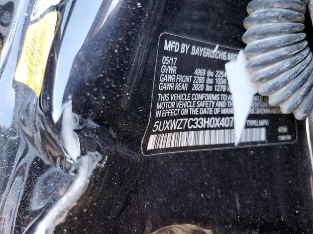 5UXWZ7C33H0X40778 BMW X3 Sdrive28i