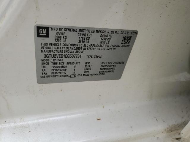 3GTU2VEC1EG537734 GMC Sierra K1500 Slt