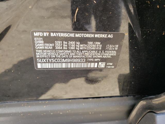 5UXTY5C03M9H98933 BMW X3 Xdrive30i