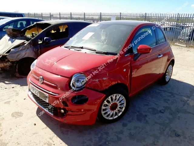 2022 Fiat 500 Red Mh მანქანა იყიდება აუქციონზე, vin: ZFACF1CJ0NJG22504, აუქციონის ნომერი: 48894183