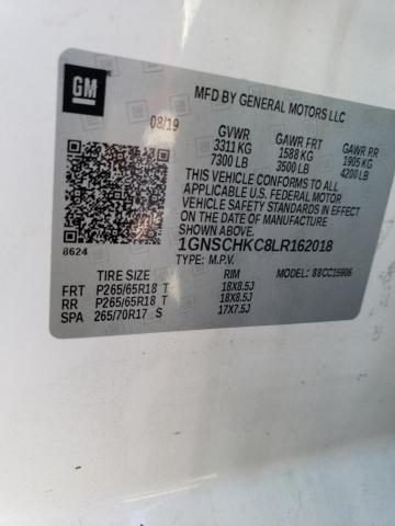 1GNSCHKC8LR162018 Chevrolet Suburban C1500 Lt