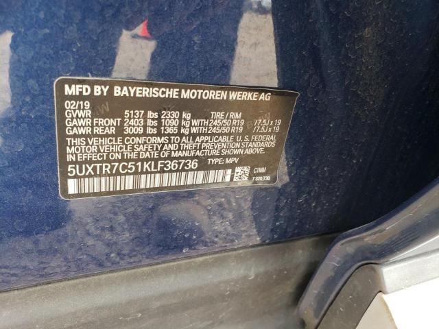 5UXTR7C51KLF36736 BMW X3 Sdrive30i