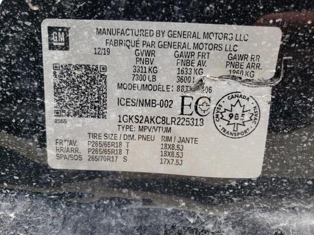 1GKS2AKC8LR225318 GMC YUKON SLE