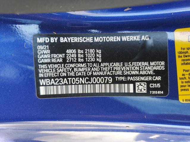 WBA23AT05NCJ00079 BMW 430I